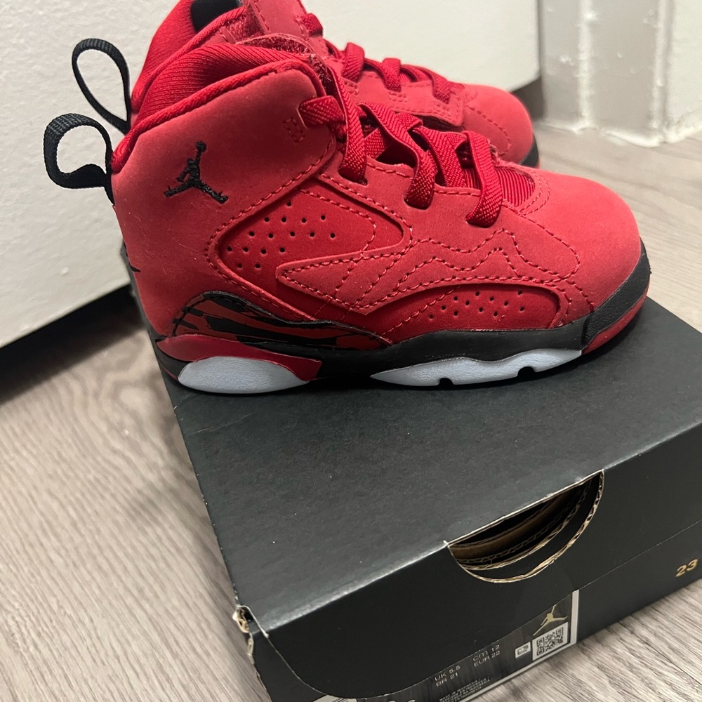**Brand New** Jordan Kids Red and Black High-Top Sneakers